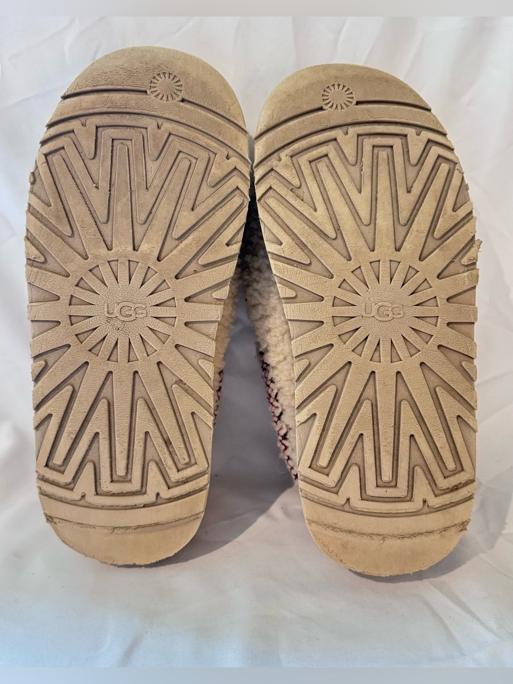 UGG Tazz Heritage Braid Natural Sheepskin Slipper Womens Sz 7 US Platform VGUC - Picture 6 of 10